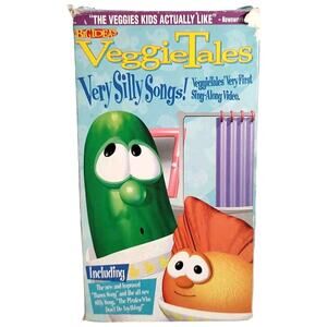 Vintage VHS Big Ideas VeggieTales Very Silly Songs Sing-Along Tape 30 Minutes